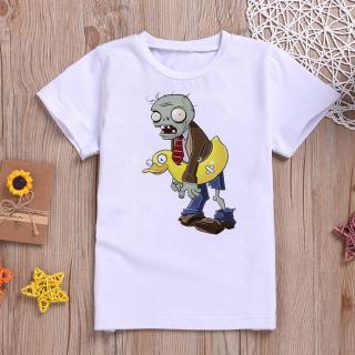 เสื้อยืดแขนสั้น พิมพ์ลาย Plants Vs Zombies สําหรับเด็ก