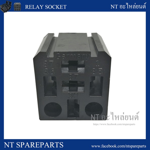 ปลั๊กรีเลย์ / ปลั๊กเสียบ รีเลย์ แบบไม่มีสายไฟ  (ราคาต่อตัว!!) ใช้กับรีเลย์ 5ขา และรีเลย์ Bosch (5 Pi