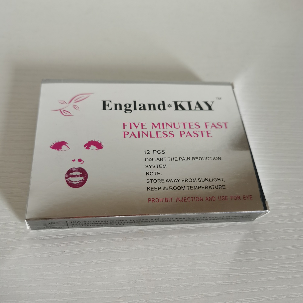 Super Five นาที Past วางไม่เจ็บปวด 12 ชิ้น/กล่องอังกฤษ KIAY Lip Patch สําหรับแต่งหน้าถาวร Tattoo Lip