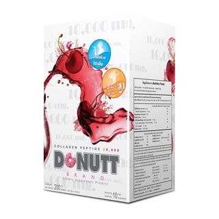 Donutt โดนัทท์คอลลาเจน เปปไทด์ 10,000mg.กลิ่นสตรอเบอร์รี่ ขนาด 10 ซอง