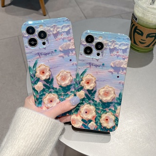 เคสโทรศัพท์มือถือแบบนิ่ม TPU กันกระแทก แต่งเพชร ลายดอกไม้ แฟชั่น สําหรับ Samsung A13 A53 5G A33 5G A73 5G A52 A52s 5G A52 5G A32 A32 5G S22 Ultra S21 Ultra A51 A71 4G