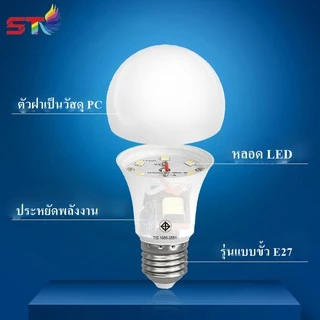 หลอดไฟ LED Bulb 3W 5W 7W 9W 12W 15W 18W ขั้วE27 ไฟled blub (1หลอด)ประหยัดไฟ สว่าง คุณภาพดี แสงขาว/แสงวอร์ม