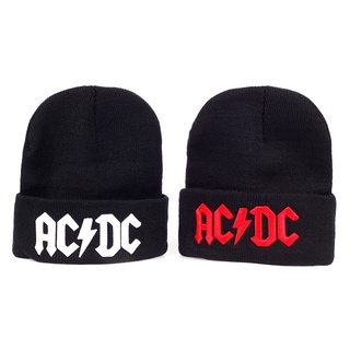 หมวกบีนนี่ถัก ปักลายวงร็อคร็อค ACDC AC DC สําหรับผู้ชาย และผู้หญิง