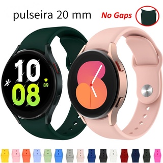 สายนาฬิกาข้อมือซิลิโคน 20 มม. สําหรับ Samsung galaxy watch 5 4 40 มม. 44 มม. 5pro 45 มม. 3 4 Classic 46 มม. 42 มม. active 2 Gear S3 S4 Huawei watch 42 มม. Amazfit