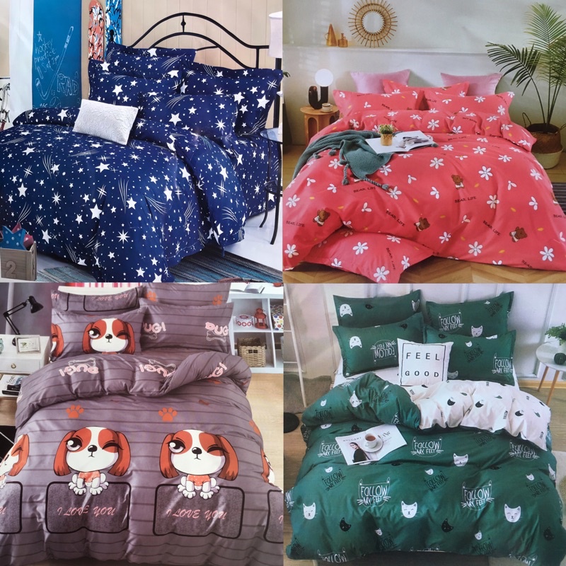 ชุดผ้าปูที่นอน5ฟุต 5ชิ้น (รัดมุม) มีของพร้อมส่ง