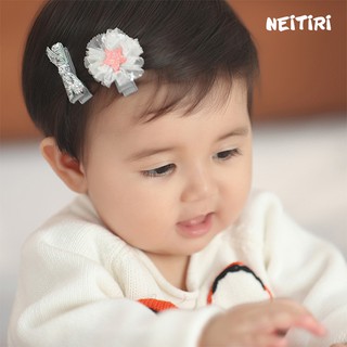 กิ๊บเด็กเซ็ต 2 ชิ้น รูปโบว์และดาวแต่งระบาย Angel Neitiri