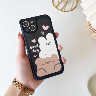 สอบถามก่อนกดสั่ง เคสโทรศัพท์ เคสหมี เคสลายหมี หมีน้ำตาล เคสหนัง หนัง เคสสีดำ สีดำ ดำ เคสกระต่าย กระต่าย พร้อมส่งจากไทย