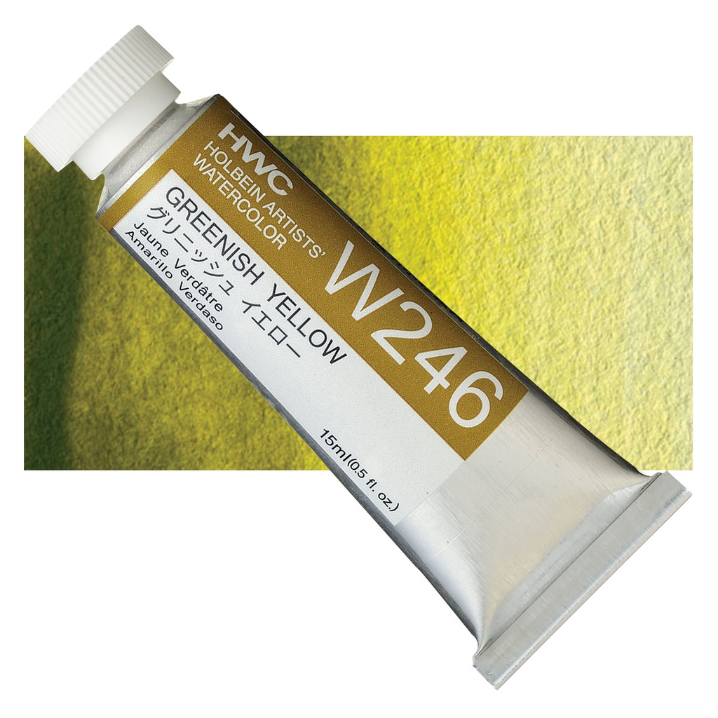 Greenish Yellow สีน้ำโฮลเบน 5/15ml  (W046/W246) Series C  Japan Holbein Artist watercolor ホルベイン水彩絵具