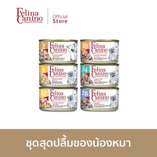 Felina Canino ชุดสุดปลื้มของน้องหมา 6 กระป๋อง The most favorite flavor for DOG 6-can set