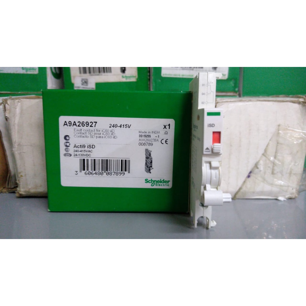 SCHNEIDER AUXILIARY ISD FAULT INDICATOR (1C/O) U MCB IC60 A9A26927