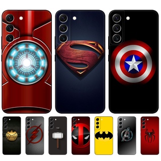 เคสโทรศัพท์ ซิลิโคนนิ่ม tpu ลายโลโก้ The avengers Super hero สีดํา สําหรับ Samsung Galaxy A23 4G LTE A33 A53 A73 4G 5G