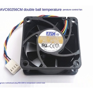 60mm Fan For AVC 6cm 6025 Dual Ball Bearing 4Wire PWM Fan Ds06025b12l 12v 0.30a Server cooling fan