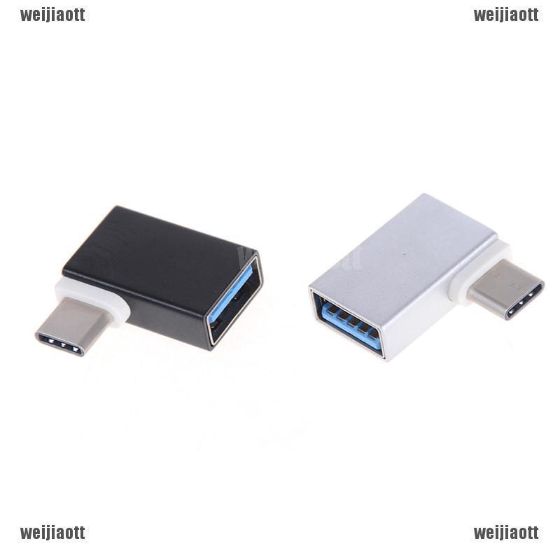 ใหม่Usb 3 . 1 Type C Male To Usb 3 . 0 A Female สายเคเบิ้ลเชื่อมต่อข้อมูล 90 องศา Otgแปลง