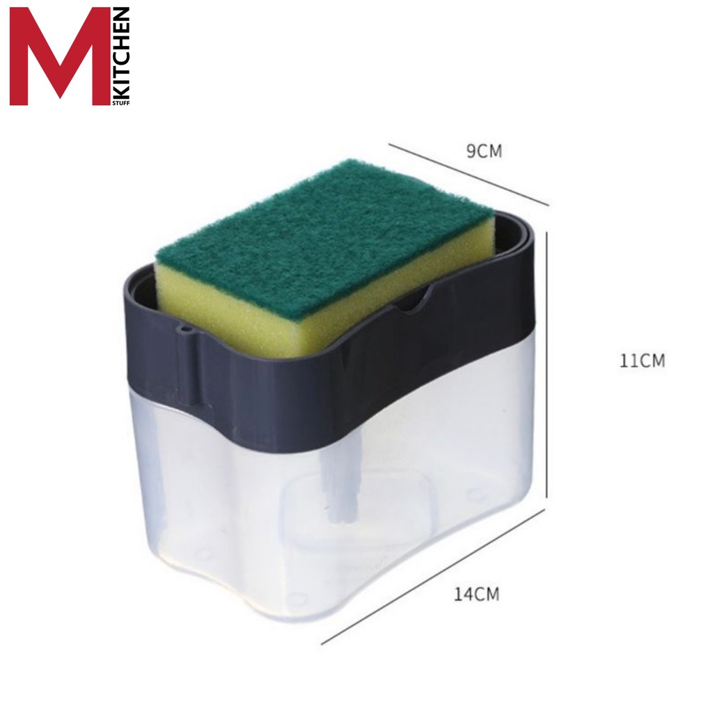 M KITCHEN A235 ที่กดน้ำยาล้างจาน 2in1 พร้อมที่วางฟองน้ำ แค่ กด ปั้ม ล้าง ฟรี ฟองน้ำล้างจาน (C3) - รูปที่ 4