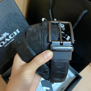 ส่งฟรี🔥 เข็มขัดผู้ชาย COACH BELT IN SIGNATURE LEATHER