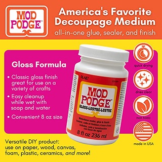 กาว MOD PODGE สำหรับงานเดคูพาจ สูตรเคลือบเงา GLOSS 8 oz.