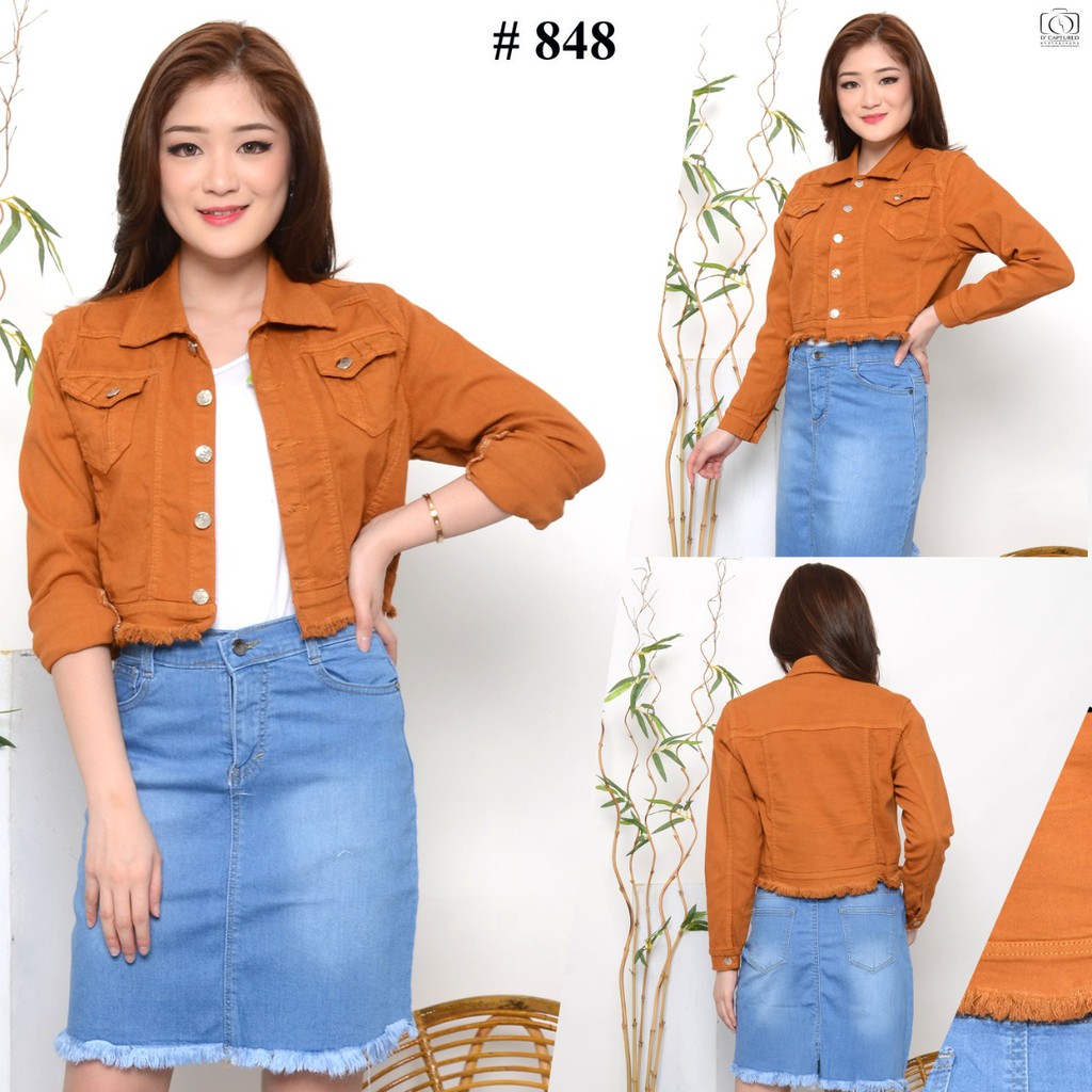MC girl Turmeric Yellow Rawis Crop Jeans Jacket