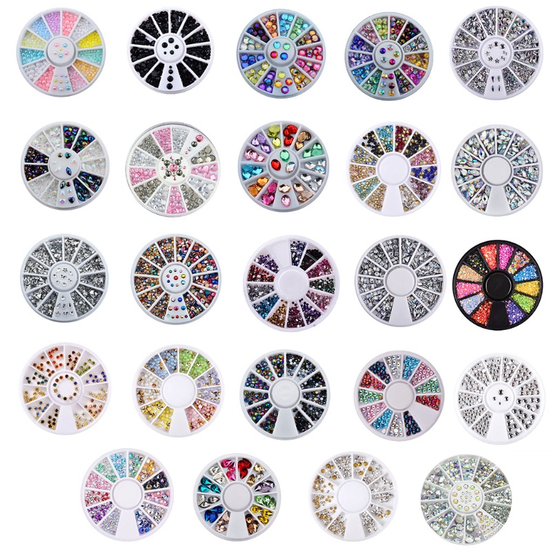 Siy ลูกปัดคริสตัล 3D สีทองสีเงินสําหรับตกแต่งเล็บ