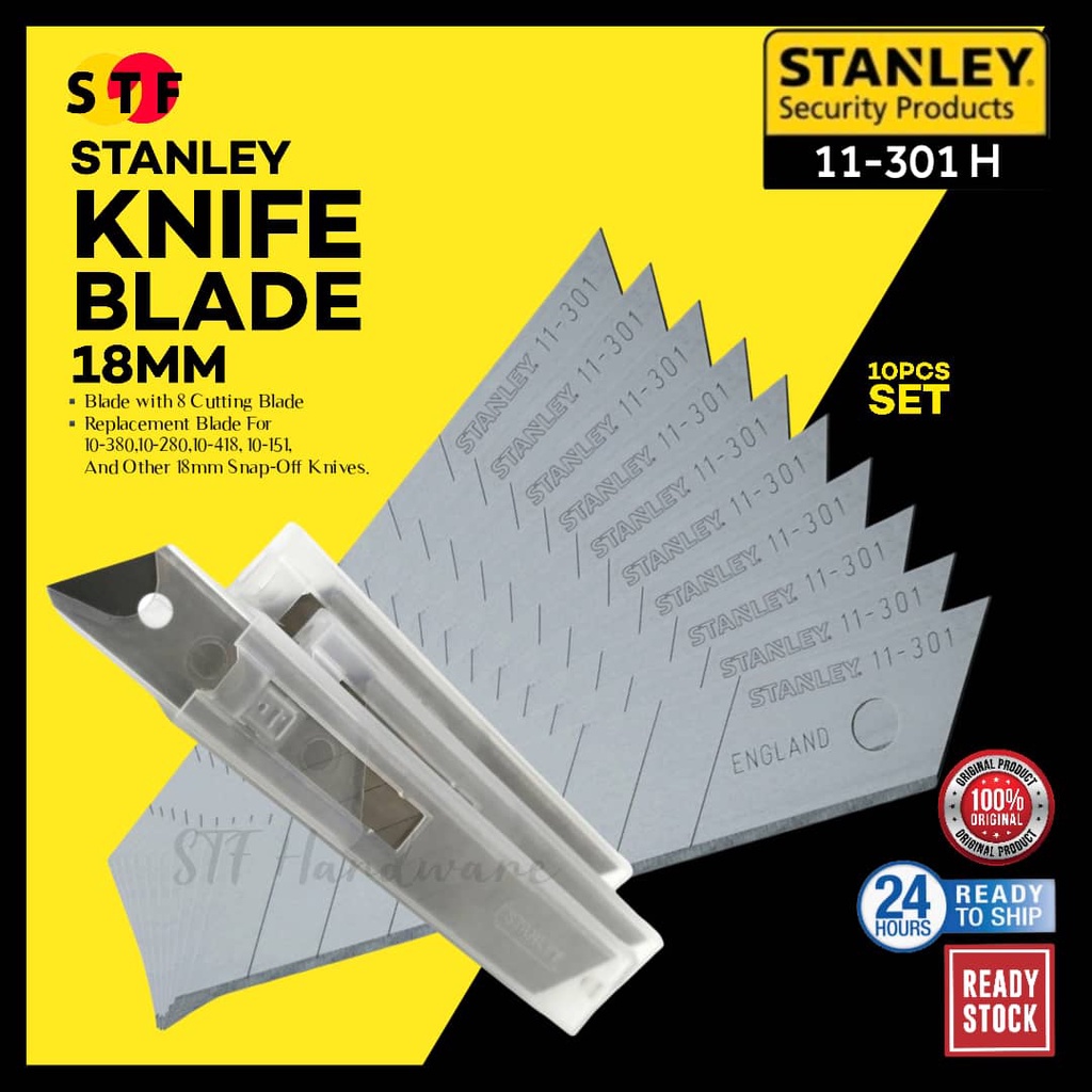 Stanley 11-301H เครื่องจ่ายใบมีดมีด 18MM(10PCS)