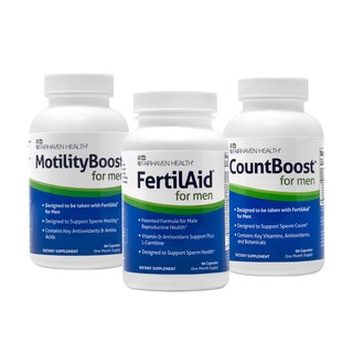 fertileAid ฉลากใหม่  วิตามินบำรุงอสุจิ ครบชุดสำหรับ​ผู้​ชาย  CountBoost ,FertilAid,MotilityBoostหรือแยกซื้อ