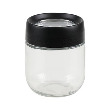 FREE HOME ขวดโหลแก้วฝาเกลียว MAGNIFF 0.35 ลิตร สีดำ ขวดโหล โหลใส่เครื่องปรุง
