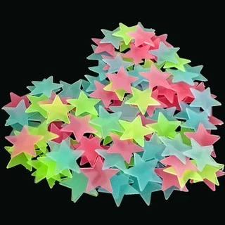 (พร้อมส่ง ไม่ต้องรอ)ดาวเรืองแสง 100ดวง คละสี Glowing star