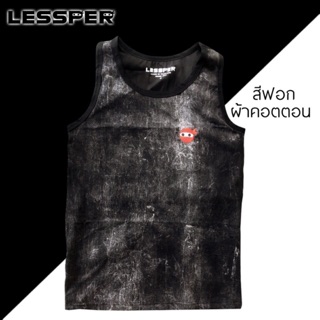 เสื้อกล้ามทอม LESSPER สีฟอก ผ้าคอตตอน