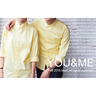 Cotton Long Sleeve Shirt เสื้อเชิ้ต คอตต้อน100% แขนยาว สีเหลือง