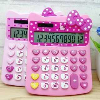 Hello Kitty เครื่องคิดเลขไฟฟ้า พลังแสงอาทิตย์ มี 2 สี ราคาชิ้นละ 250 บาท