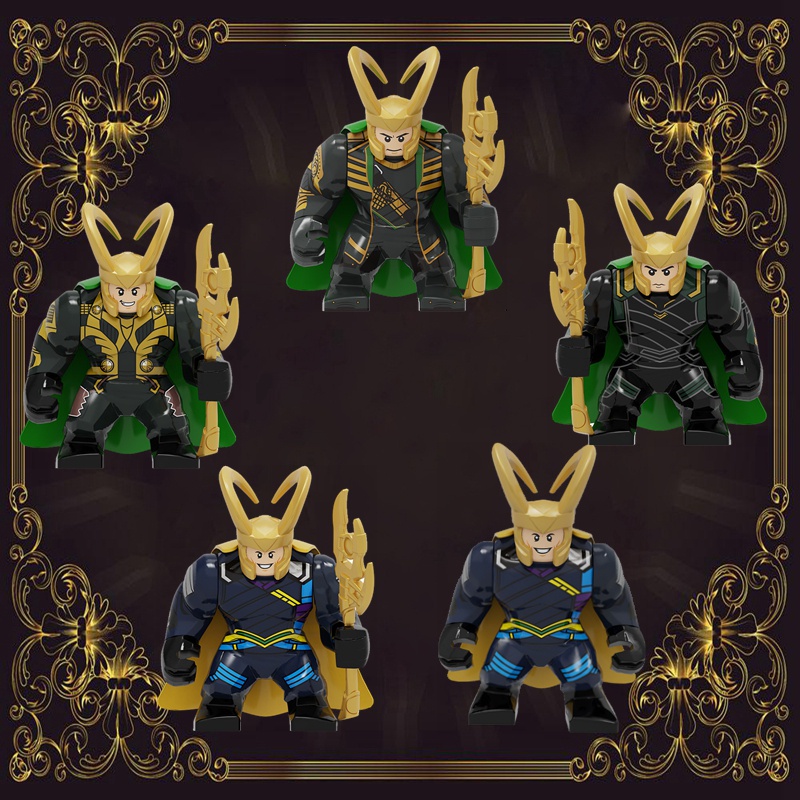 Big Loki Thor Love และ Thunde Marvel ของขวัญวันเกิดการศึกษาของเล่นสําหรับเด็ก DIY Building Blocks Minifigures อิฐภาพยนตร์