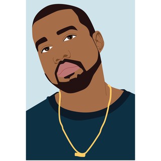 โปสเตอร์ Kanye West คานเย เวสต์ แร็ปเปอร์ Rapper Hiphop ฮิปฮอป Hip hop Music Poster รูปภาพ ตกแต่งบ้าน ตกแต่งผนัง ของขวัญ