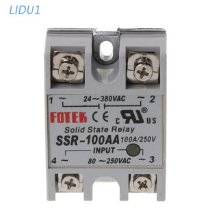 Lidu1 24V-380V Ssr-100Aa 100A Ac-Ac โมดูลรีเลย์ควบคุมอุณหภูมิ