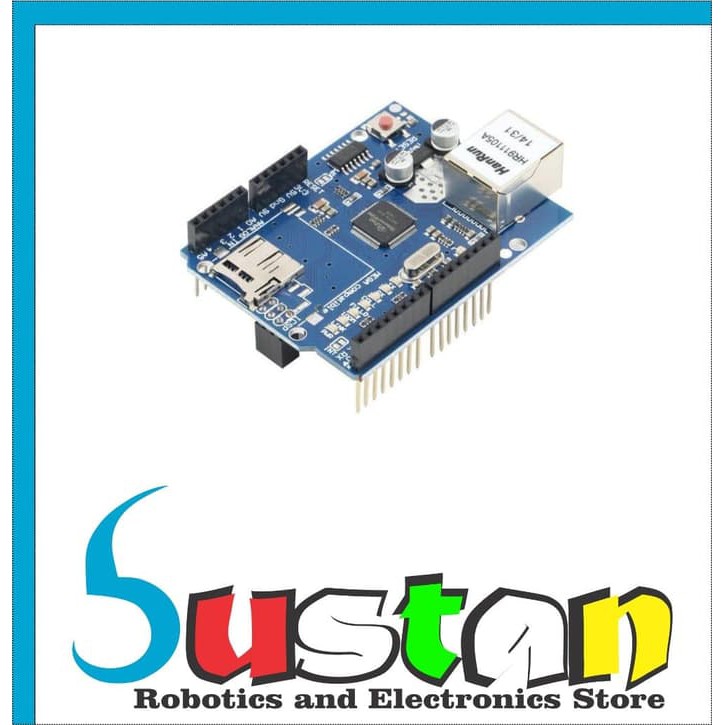 Ethernet Shield W5100 สําหรับบอร์ดพัฒนา Arduino Uno / Mega R3