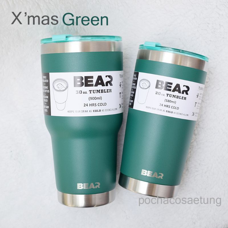 สลักชื่อฟรี!! แก้ว BEAR X’mas Color สีด้าน เก็บอุณหภูมิได้ยาวนาน ไม่มีไอน้ำ ของเเท้ ราคา ถูกที่สุด ดีลบีเคเค แกลเลอรีภาพที่ 5