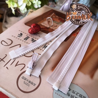 #5 Zip ซิปกระดูก รุ่นพิเศษถอดได้ (มีหลายสี หลายขนาด)ซิป กระดูก ซิปตัด ฟันกระดูก ซิปไนล่อน พลาสติก ซิปหลา ฟันใหญ่ เบอร์5