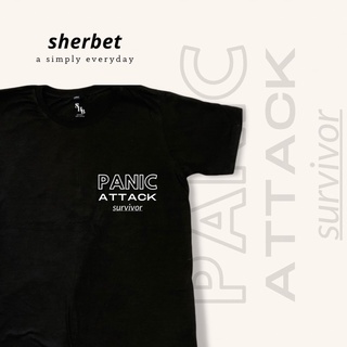 เสื้อยืดผ้าฝ้ายพิมพ์ลายแฟชั่นsherbettee|เสื้อยืดลาย panic