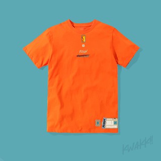 เสื้อยืดคอกลมสีส้ม สกีนลายRESIN KWAKK!!! - Track 5