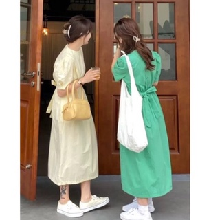 cpjgirlxx  |  Lalala Dress - 2colors เดรสยาวเกาหลีแขนตุ๊กตา