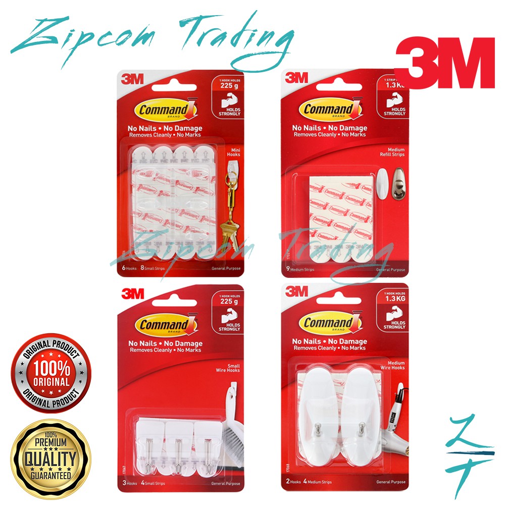 ตะขอลวด 3M Command (ถือได้ถึง 1.3KG)