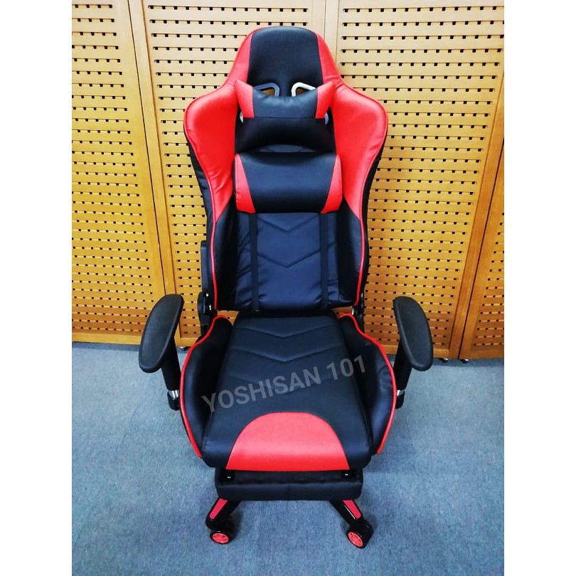 เก้าอี้ ออฟฟิต เกมส์มิ่ง  สีดำ - แดง เบาะหนัง ประกอบง่าย