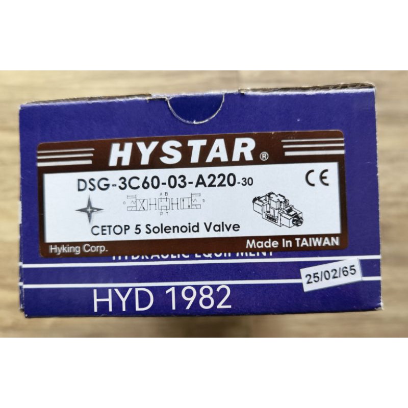 HYSTAR SOLENOID​ VALVE​ 220VAC​ MODEL​ : DSG-3C60-03-A220