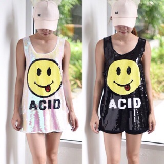 Smiley Sequin Tank Top