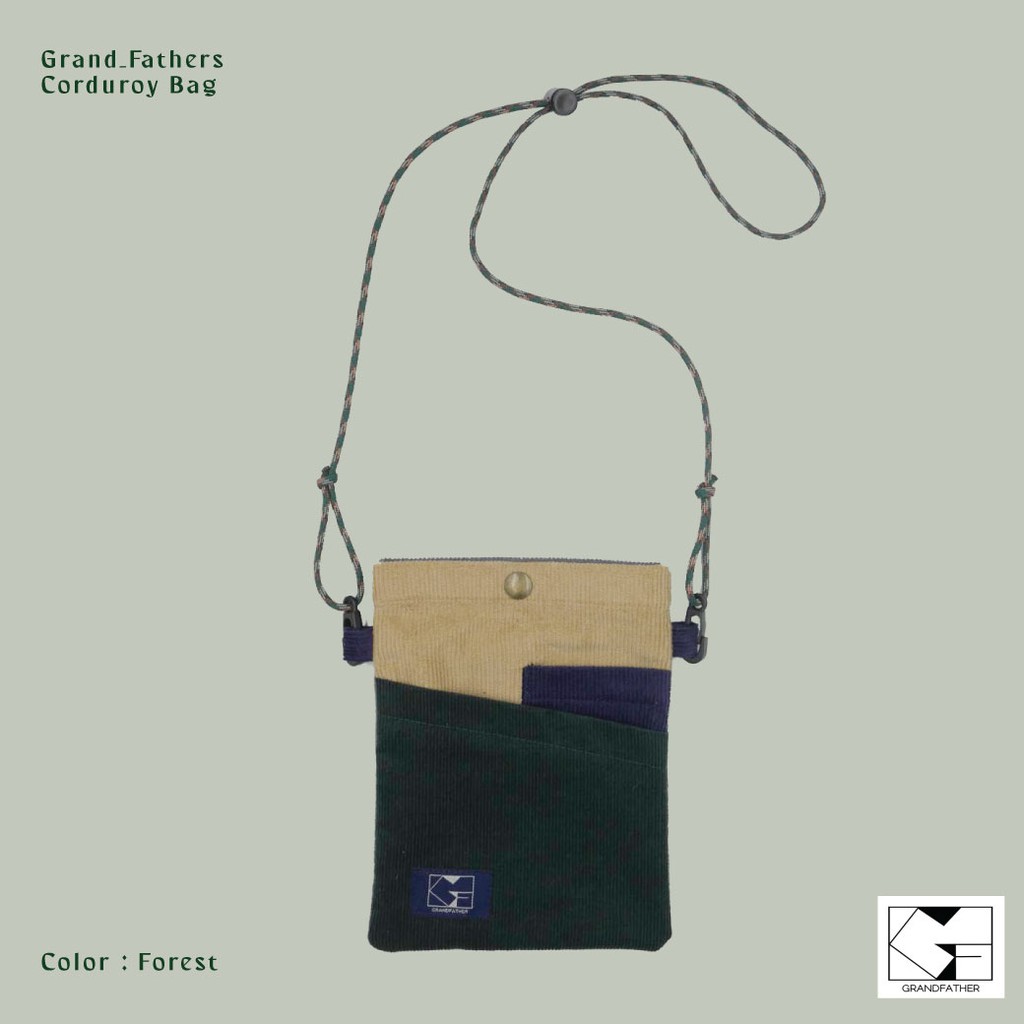 Corduroy Bag / Grand Father [ใส่โค้ด T25P88W ลด 30.-] กระเป๋าผ้ากำมะหยี่ ช่องใส่ของ3 ช่อง​ ใช้งานง่า