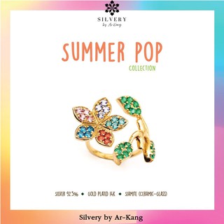 (ลดเพิ่ม70.- ใส่โค้ด SUN378RY)Silvery by Ar-Kang 💍SUMMER POP Collection 🌈 สดใส สวยงามไปกับ #แหวน หลากสีสัน เติมชีวิตชีวา