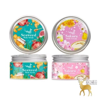 สครับเฉิดฉาย Cherdchine สครับสาหร่าย + โลชั่นซากุระ SAKURA BODY Cream + SEAWEED BODY Scrub