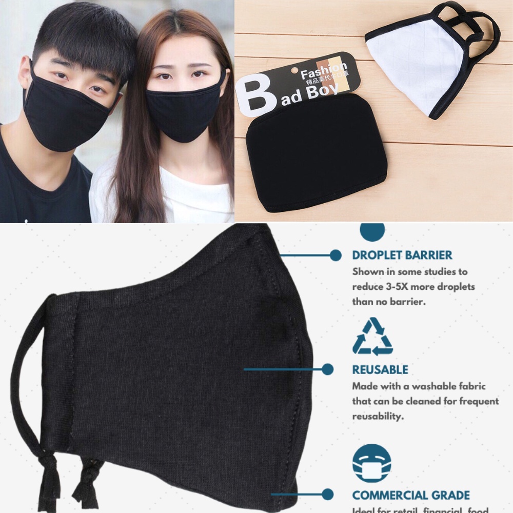 FASHION BAD BOY MASK / หน้ากากผ้า / นํากลับมาใช้ใหม่ได้