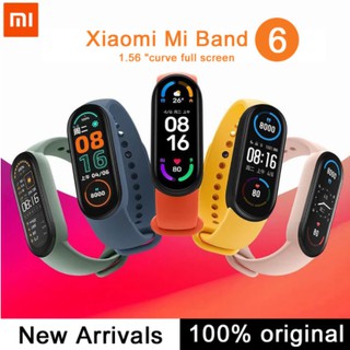 [Free Film]Xiaomi Mi Band 6 Color 1.56" AMOLED Colorful Screen Blood Oxygen Fitness Traker Heart Rate Bluetooth Smart Band