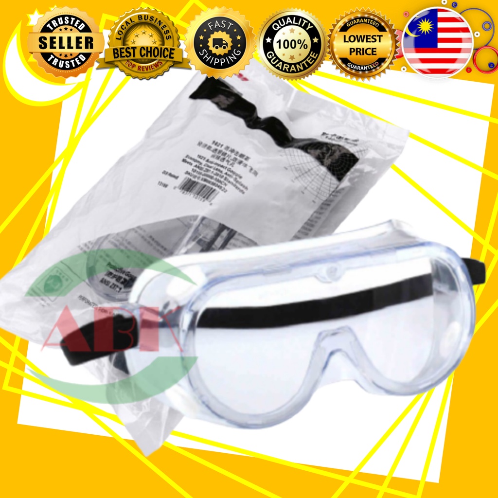 3M SAFETY GOGGLES 1621AF เลนส์ POLYCARBONATE สําหรับ SPLASH ANTI FOG