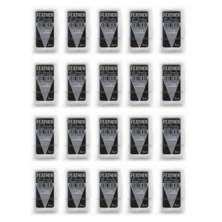 ใบมีดโกน Feather 71-S ตราขนนก x 100 ชิ้น แบบ 2คม สำหรับโกนหนวด โกนผม Feather Shaving Razor Double Edge Blades from Japan