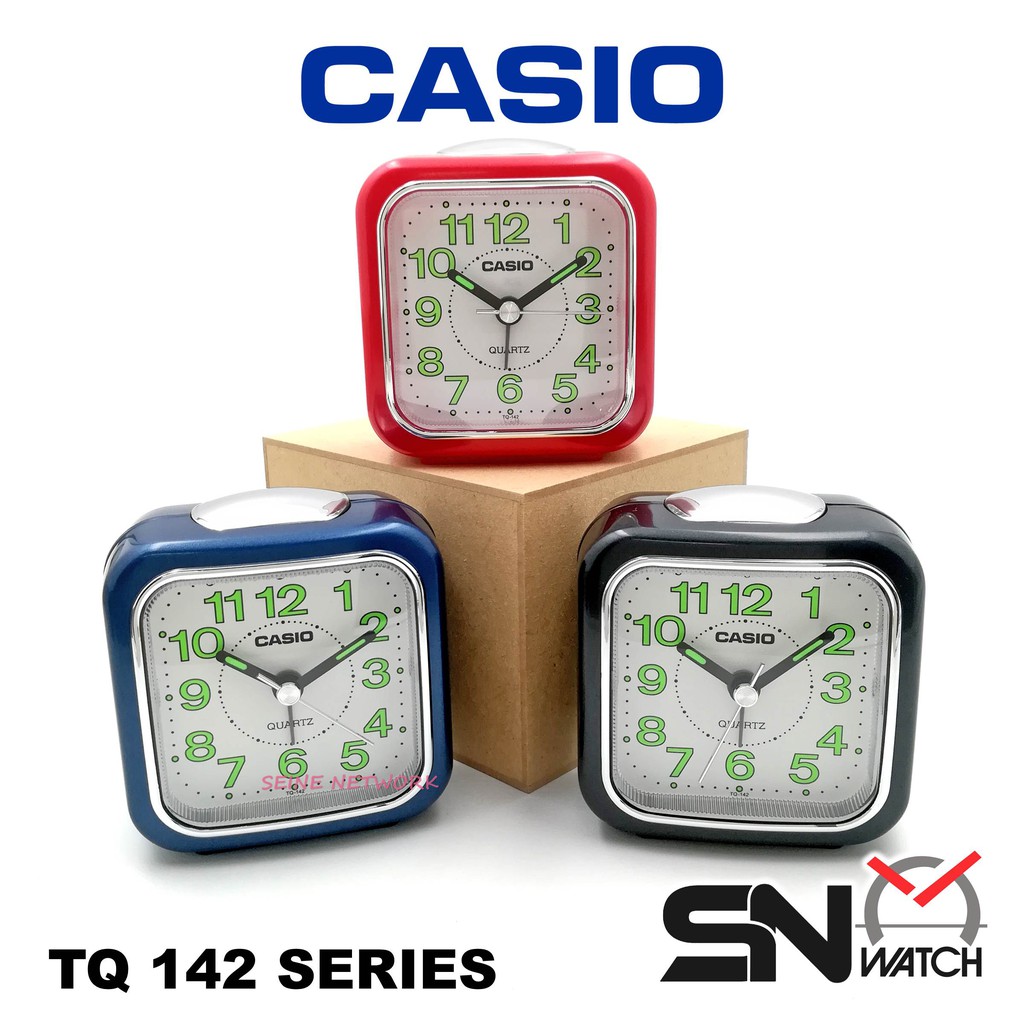 Casio Table Beep นาฬิกาปลุก TQ-142 รวมแบตเตอรี่ Jam loceng ขนาด 77 มม. X 72 มม.